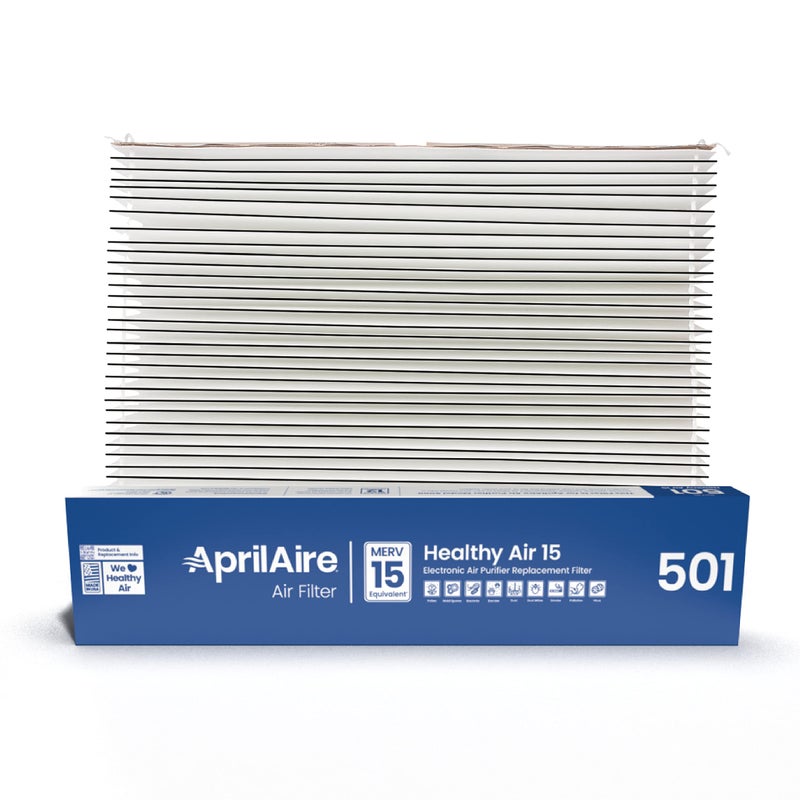 Aprilaire فلتر بديل AprilAire 501 لجهاز تنقية الهواء AprilAire 5000 - مكافئ MERV 15، فلتر هواء 16x25x6 (عبوة من 1) - Image 1